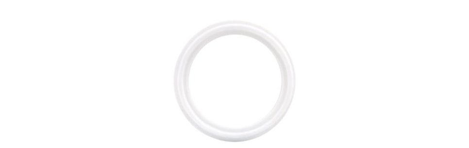 White PTFE (Teflon) sanitary gasket for a Tri-Clamp connection