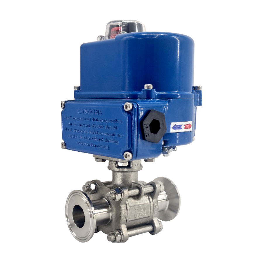 Sanitary 3PC ball valve SV-01, manual to pneumatic and electric on the same body, photo 11