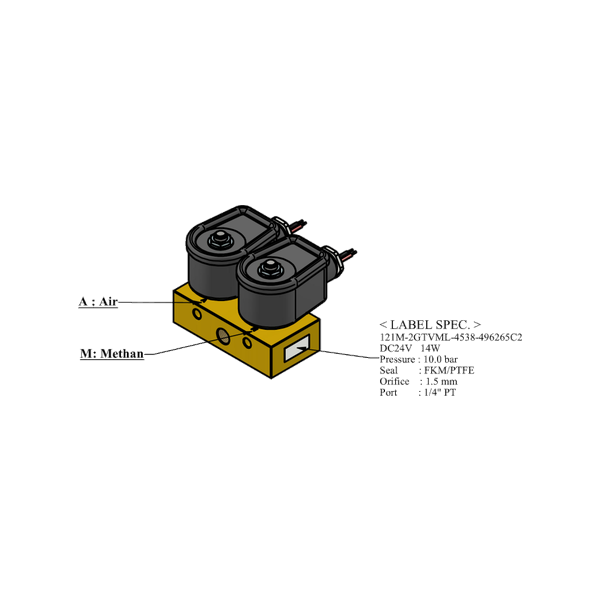 Parker 2-in 1-out Solenoid Valve