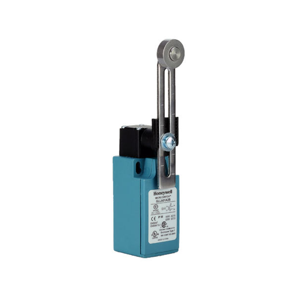 Honeywell GLL Miniature Industrial Limit Switch - Side Rotary Large Rubber Roller Lever (GLLA04B)