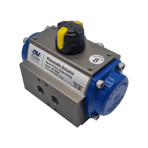 Pneumatic Actuator (Rack & Pinion, Single Acting) PRP-RS