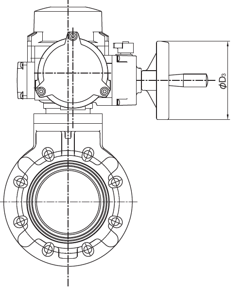 Asahi 전동 버터플라이 밸브 57형 TYPE S (삼상, 40~350mm) A57S
