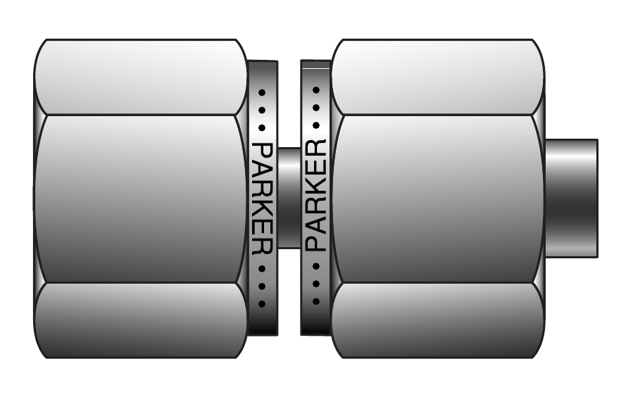 Parker CPI / A-LOK 37° Flare (AN) to CPI / A-LOK Adapter (X6HBZ6 / X6TU)