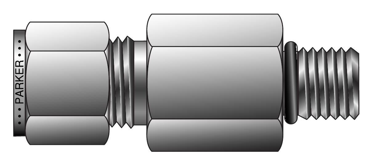 Parker CPI·A-LOK SAE/MS 스트레이트 나사 롱 수 커넥터 (ZH3BA / ZH3LA)