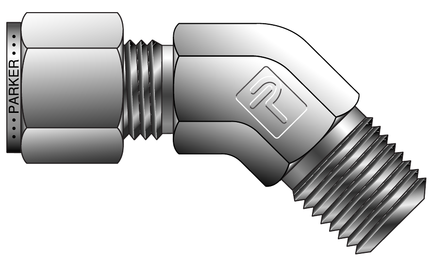 Parker CPI / A-LOK NPT Male 45° Elbow (VBZ / MVEL)