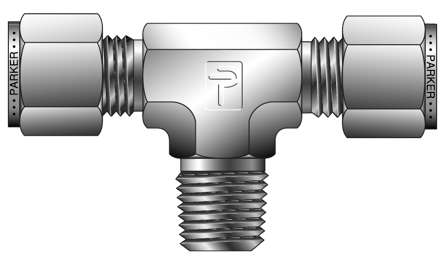 Parker CPI / A-LOK NPT Male Branch Tee (SBZ / MBT)