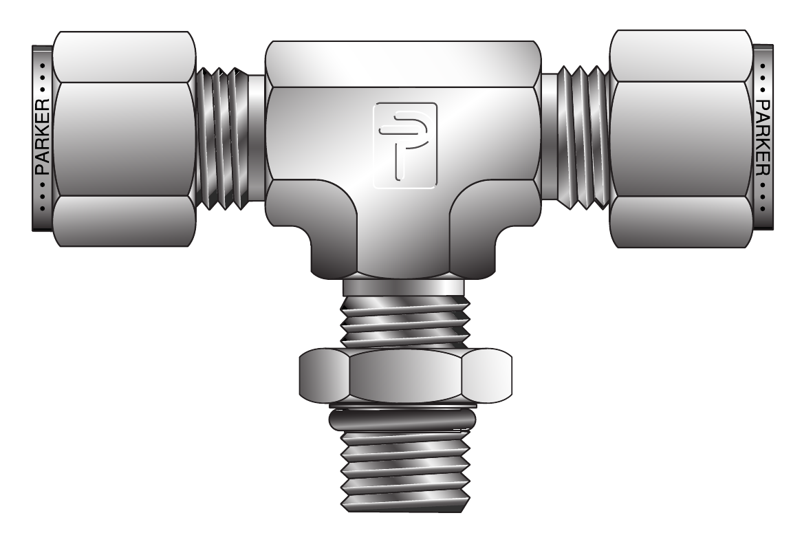 Parker CPI / A-LOK Male Branch Tee SAE Straight Thread (S5BZ / M5BT)