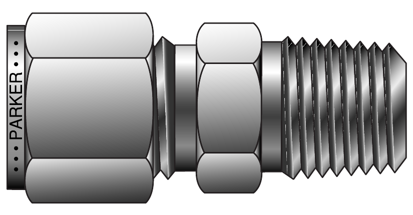 Parker CPI / A-LOK NPT Male Thermocouple Connector (FH4BZ / MTC)