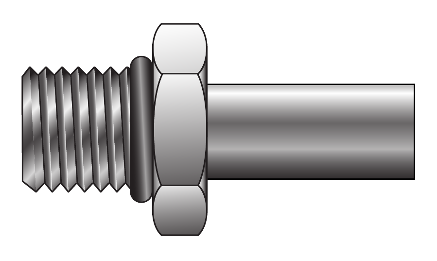 Parker CPI / A-LOK Tube End to SAE Straight Thread Adapter (T2HOA / TUHOA)
